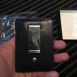 Gucci card holder with money clip